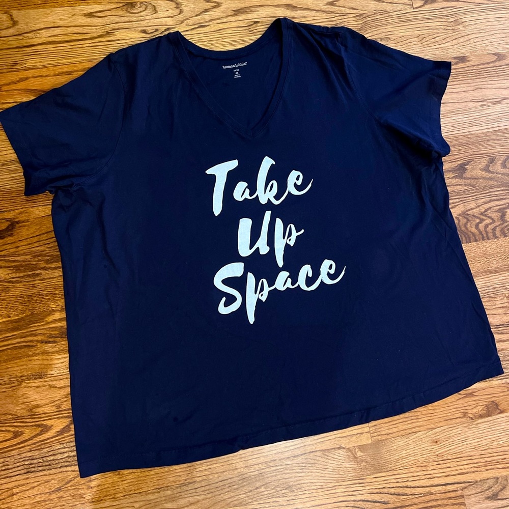 NWOT Take Up Space V-Neck Tees 3X
